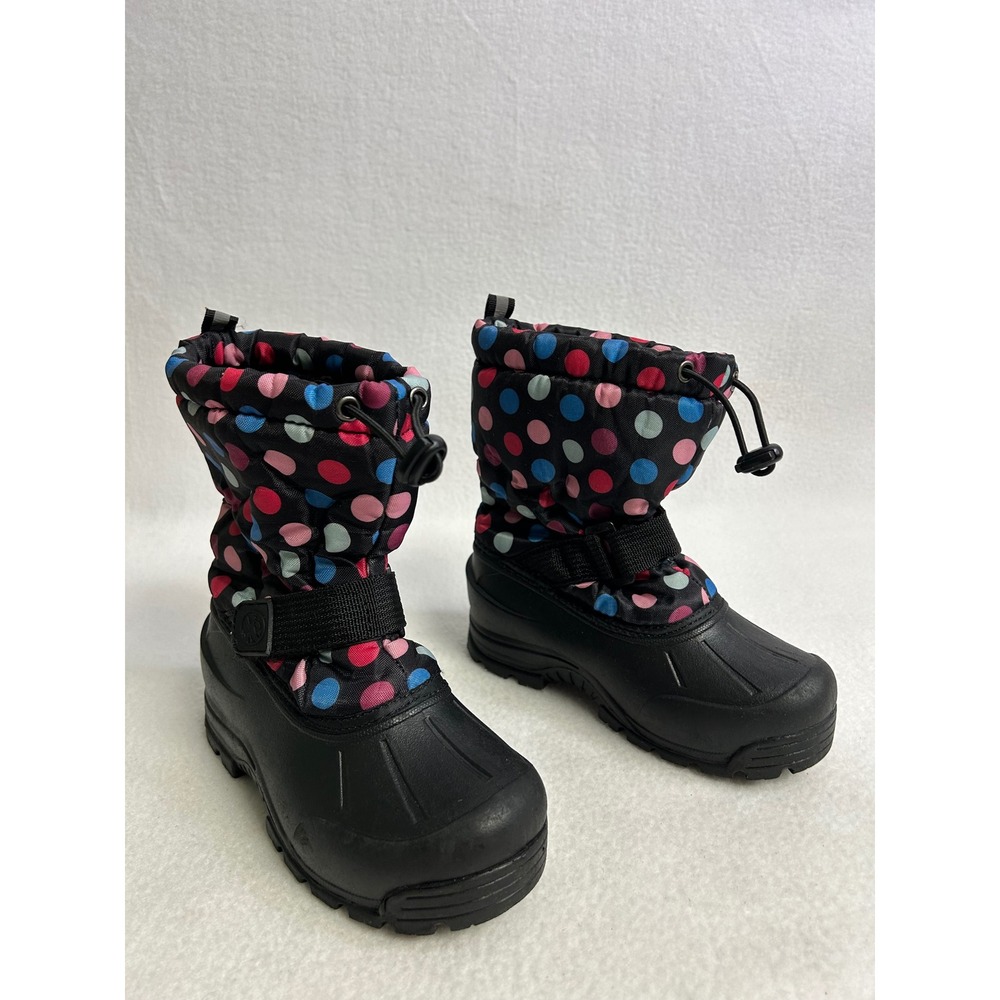 Winter Outdoor Northside Kids Size 13 Black Polka Dot Thermolite Snow Boots
